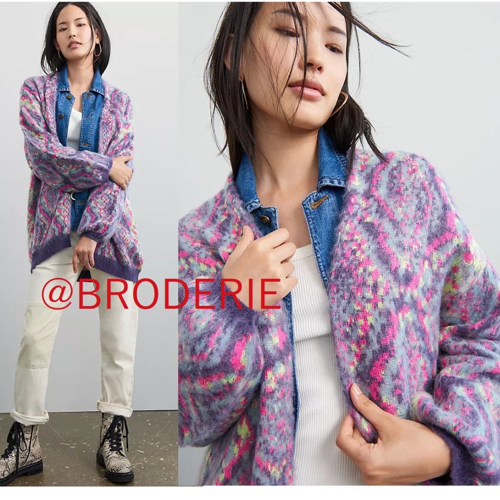 Anthropologie Maeve Peggy Python Cardigan size S new with tag